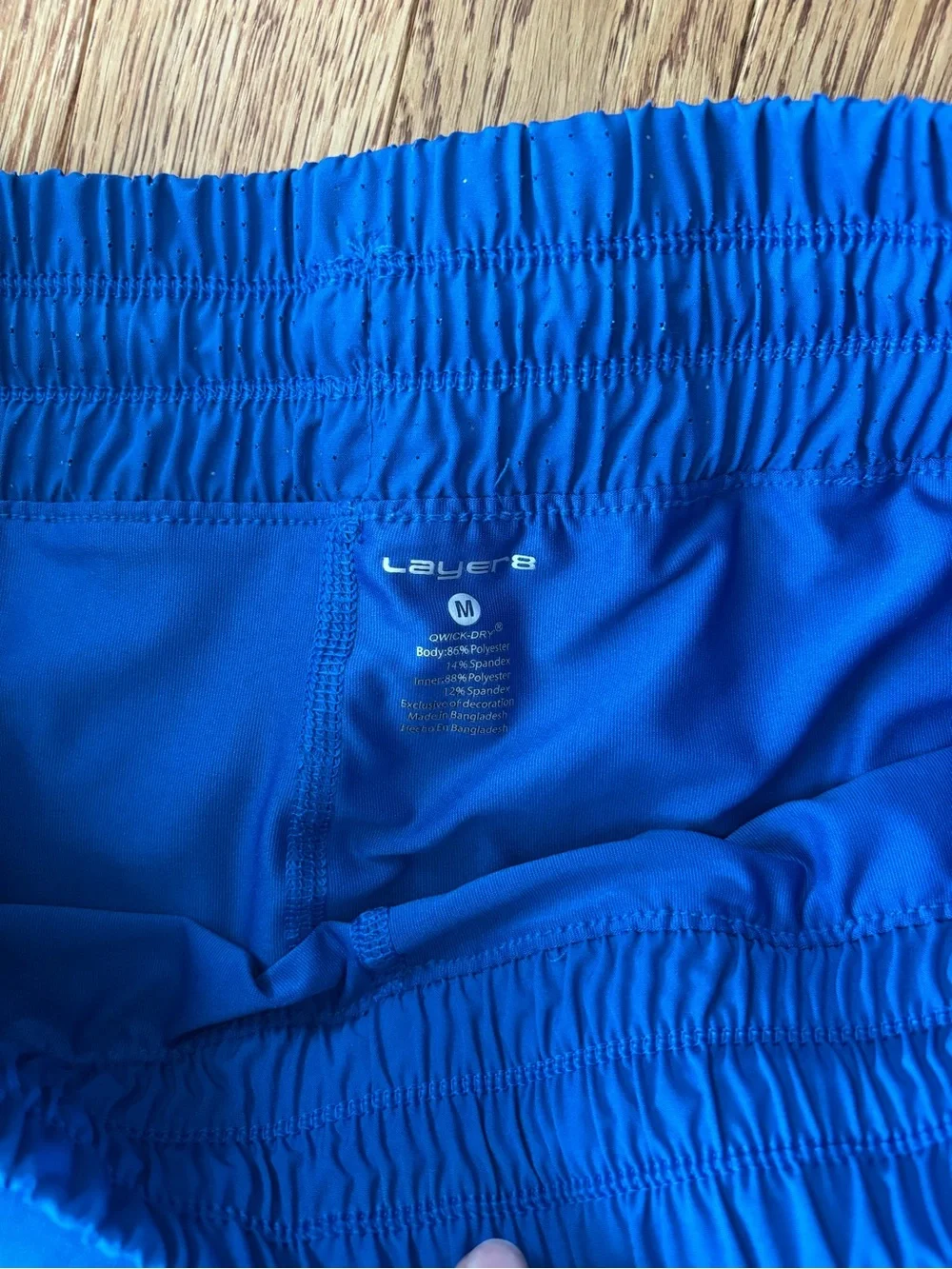 Layer 8 Women’s Athletic Drawstring Shorts in Bright Blue
